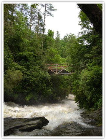 The Iron Bridge in Highlands, NC