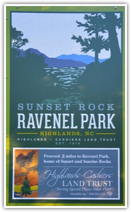 Sunset Rock Park in Highlands, NC